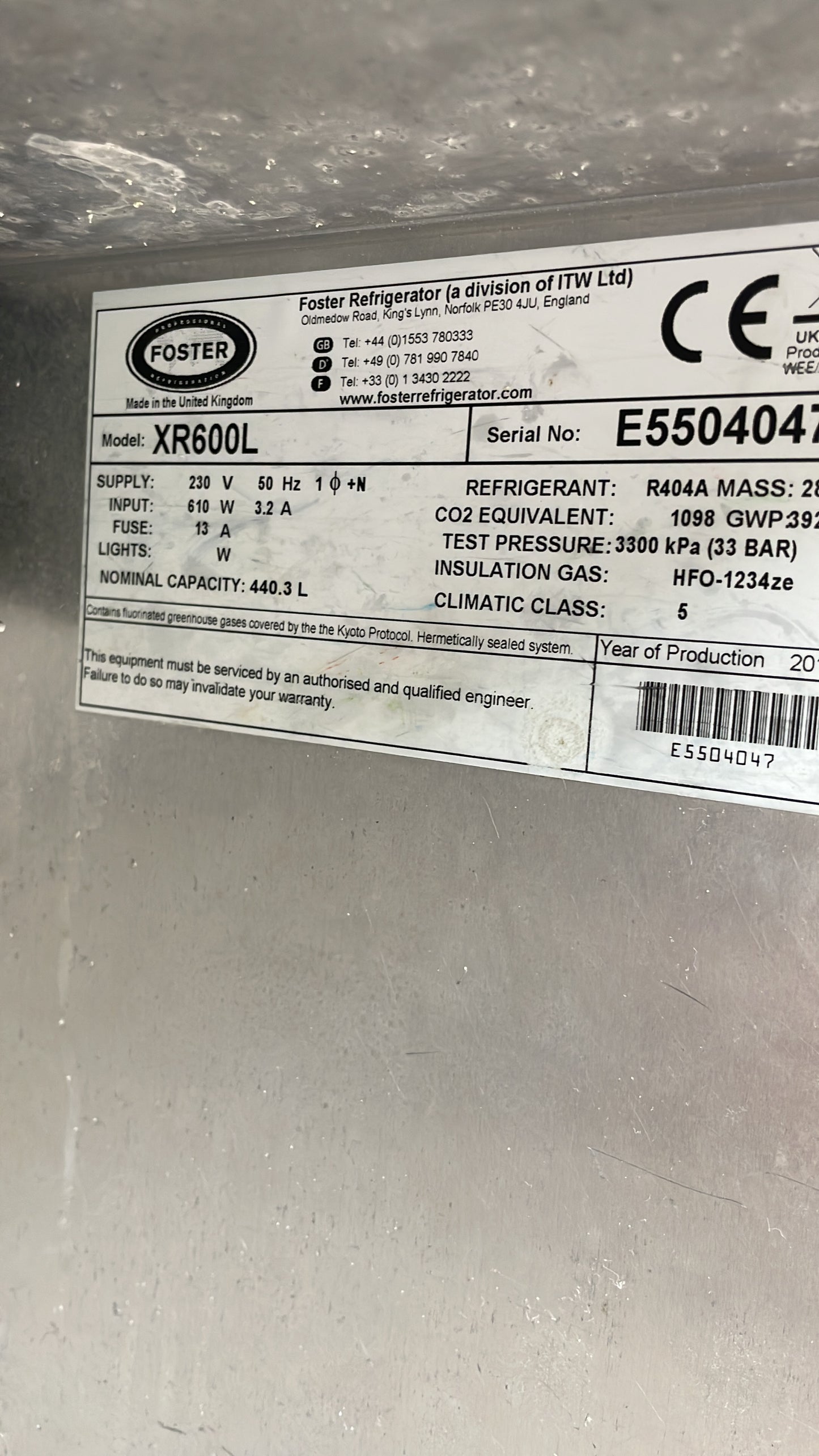 Foster xtra freezer